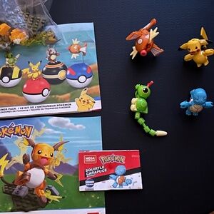 Lot of 4 Pokemon MEGA CONSTRUX including incomplete Raichu